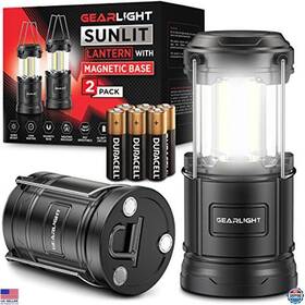 Gl-lmbs-2p Visit The Gearlight Store Portable Led Camping Lanterns - 2-pack Battery-powered Magnetic Base