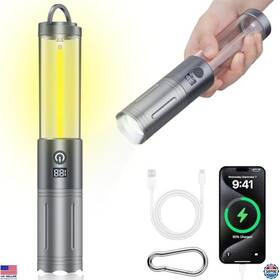 Kxk-606 Visit The Itoncs Store 2-in-1 Led Camping Lantern - 2500mah Rechargeable Waterproof 6 Modes Zoomable