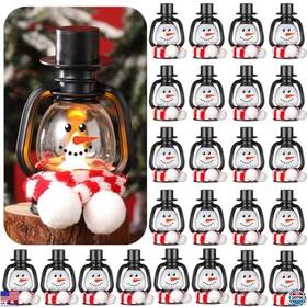 B0dc6gj6mv Visit The Kittmip Store 24-piece Christmas Mini Lantern Set With Led Candles - Snowman Holiday Decor