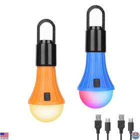 330040-2 Visit The Lepro Store Led Rechargeable Camping Lantern 7 White And Rgb Light Modes