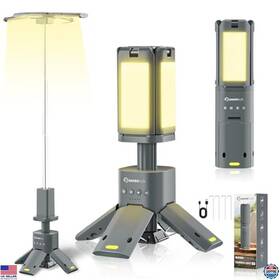 Ec67392 Visit The Sakerplus Store Ultra-bright 6000 Lumen Telescopic Camping Lantern - 14000mah Rechargeable Light
