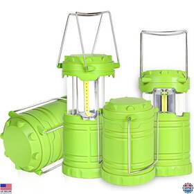 S99550 Visit The Seamagic Store 4-pack Green Led Camping Lanterns - Portable Outdoor Lights For Emergencies &