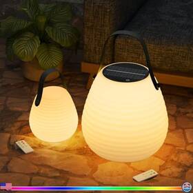 Pb-240525-1 Visit The Uuffoo Store 2-pack Solar Lanterns - Waterproof Portable Remote Control Dimmable