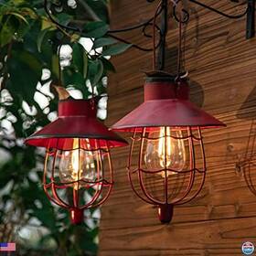 Lp110 Visit The Yakii Store Solar Lanterns - 2 Pack Waterproof Metal Hanging Lights For Outdoor Decor