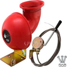 B014q02g2e Vixen Horns Raging Bull Horn For Trucks. Super Loud Car Horn. Electric Red 12v