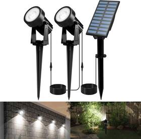 Ts-s4502-2h-60 W&u Olar Spot Lights Outdoor Ip65 Waterproof White 6000k 2-in-1 Landscape