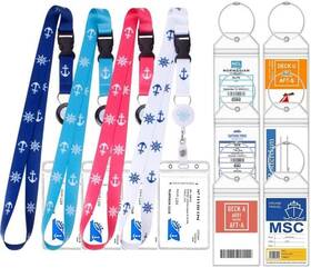 Zm-01  Zhemeilu With 6 Luggage Tag Holders Zip Seal Clear And Lanyard Ship