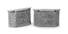 Ztr-100 Ztrains Scale Cut Stone Bridge Abutment Set