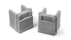 Ztr-101 Ztrains Scale Poured Concrete Bridge Abutments Piece Set