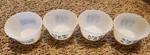 40-50S Set Anchor Hocking Fire Blue Heaven Milk Glass Custard Cup Used. Fixed Price $56.21.