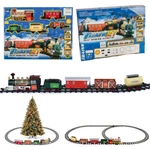 Kids Electric Battery Powered Christmas Train Toy Set Under Tree W/ Lights Sound. Fixed Price $39.95.