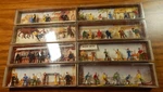 8) Merten People Packs 870,876,889,896,967,2144,2389 & 2399 All Nib Ho Scale. Fixed Price $80.00.