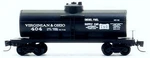 Virginian Ohio 39 Ft Tank Car, V&o 404 - Z Scale 2004. Fixed Price $29.95.