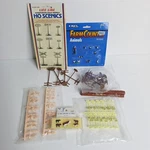 Ertl Animals Farmer, Pigs, Chickens, Dog, Duck Cows 1/64 Scale Signs Poles Lot. Fixed Price $55.00.