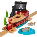 Bigjigs Rail Wooden Pirate Galleon Tunnel, Train Set Accessory, Toys. Fixed Price $45.12.