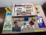 The American Steam Locomotive W/tender & 3 Cars, Houses, Track Scale Train. Fixed Price $89.99.