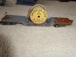 Vintage Scale American Flyer Wood Erie 7210 Depressed Flat Car 636 Coil Load. Fixed Price $38.00.