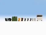 Noch 14825 Ho Scale Bins, Glass And Tin Containers For Trash. Fixed Price $14.67.