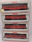 4 Southern Pacific Scale Arnold Train Passenge Cars Mail Observation Dome. Fixed Price $85.00.