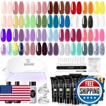 Rosalind Coloful Poly Nail Gel Kit -34 Colors + Neon Accessories Clear Nude. Fixed Price $69.52.