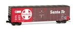 Z Scale At&sf Santa Fe 50' Rib Side Box Car Micro-trains Mtl #511 00 210. Fixed Price $34.95.