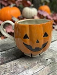 Mud Pie Stoneware Pumpkin Pitcher Spooky Jack-o-lantern Fall Thanksgiving Decor. Fixed Price $44.95.