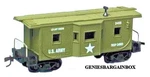 Ho Scale Us Army Caboose Car Model Power New In Box 99165. Fixed Price $27.27.