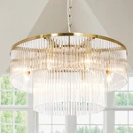 Modern Chandeliers Brass Glass Lighting 8 Lights Round Dining Chan.... Fixed Price $351.93.