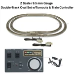 Z Scale Rokuhan 6.5MM Gauge Double-track Oval Set W/turnouts & Train Controller. Fixed Price $182.00.