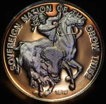 1972 Crow Tribe Native American Indian Bison Buffalo 999 Fine Silver Round C4459. Fixed Price $425.00.