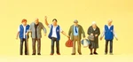 Preiser Ho Scale Model Figure/people Set Travelers Aid Personnel W/ Elderly 6-PK. Fixed Price $18.39.