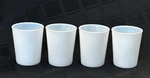 Hazel Atlas Opalescent Milk Glass W/ Fire! Juice Tumbler Cup Vintage 40-50. Fixed Price $39.95.