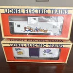 Lionel Gauge Disney Caboose & Box Car Set 19723 18261 Ac 3-RAIL. Fixed Price $45.00.