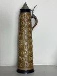 12"ORIGINAL King Lidded Beer Stein, German Drink Song My Home Is The Mountain. Fixed Price $50.00.