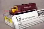 Mtl 981 01 102 Rock Island GP35 Locomotive 322 Z Scale Gauge Micro-trains Line. Fixed Price $219.95.