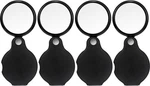 Hestya 4 Pack 10X Mini Magnifying Glass Folding Pocket Magnifier Black. Fixed Price $14.52.