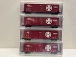 Scale Micro Trains Mtl Special Run 04-146 Atchison, Topeka & Santa Fe 4-PACK. Fixed Price $155.00.