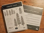 Stampin Up Forever Forest & Coordinating Dies Trees, Christmas Holiday Retired. Fixed Price $53.95.