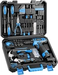 Pulituo Set, 149-PIECE Home With 12V Blue Cordless Drill, Tool.... Fixed Price $72.63.