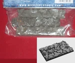 Micro Art B00110 Ruins (3) 100X20MM Regiment Bases Blasted Concrete Rubble Nib. Fixed Price $17.99.