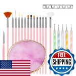 Homtop Nail Art Tools 22-PIECE Set Resin Palette 2-WAY Acrylic. Fixed Price $17.17.