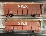 Scale Micro-trains Spokane Portland Gondolas W/woodchip Load 08400011 & 012. Fixed Price $38.95.