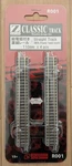 Rokuhan R001 110MM Straight Track With Power Feed Point 4 Pcs. (1/220 Z Scale). Fixed Price $16.99.
