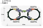 Rokuhan Track Layout Plan "c" Complete Set (23.6" X 8.2"). Fixed Price $534.53.