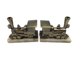 Vintage New Diamond Train Bookends Brass Locomotive Marble Base Set. Fixed Price $49.99.