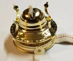 Mason Jar #2 Oil Lamp Burner Brass Plated With Wick New 30286JB. Fixed Price $15.49.