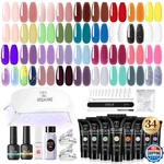 Rosalind Coloful Poly Nail Gel Kit -34 Colors + Neon Accessories Clear Nude. Fixed Price $54.94.