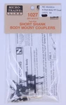 Microtrains 00102014 (1027) Unassembled Short Shank Body Mount Couplers. Fixed Price $7.99.