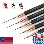 Artdone Metallic Nail Pens Liner Brushes Set 5PCS Black Color Tools. Fixed Price $11.45.