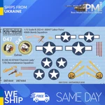 Kits World KW172191 1/72 Decal For B-25D North American Mitchell. Fixed Price $22.99.